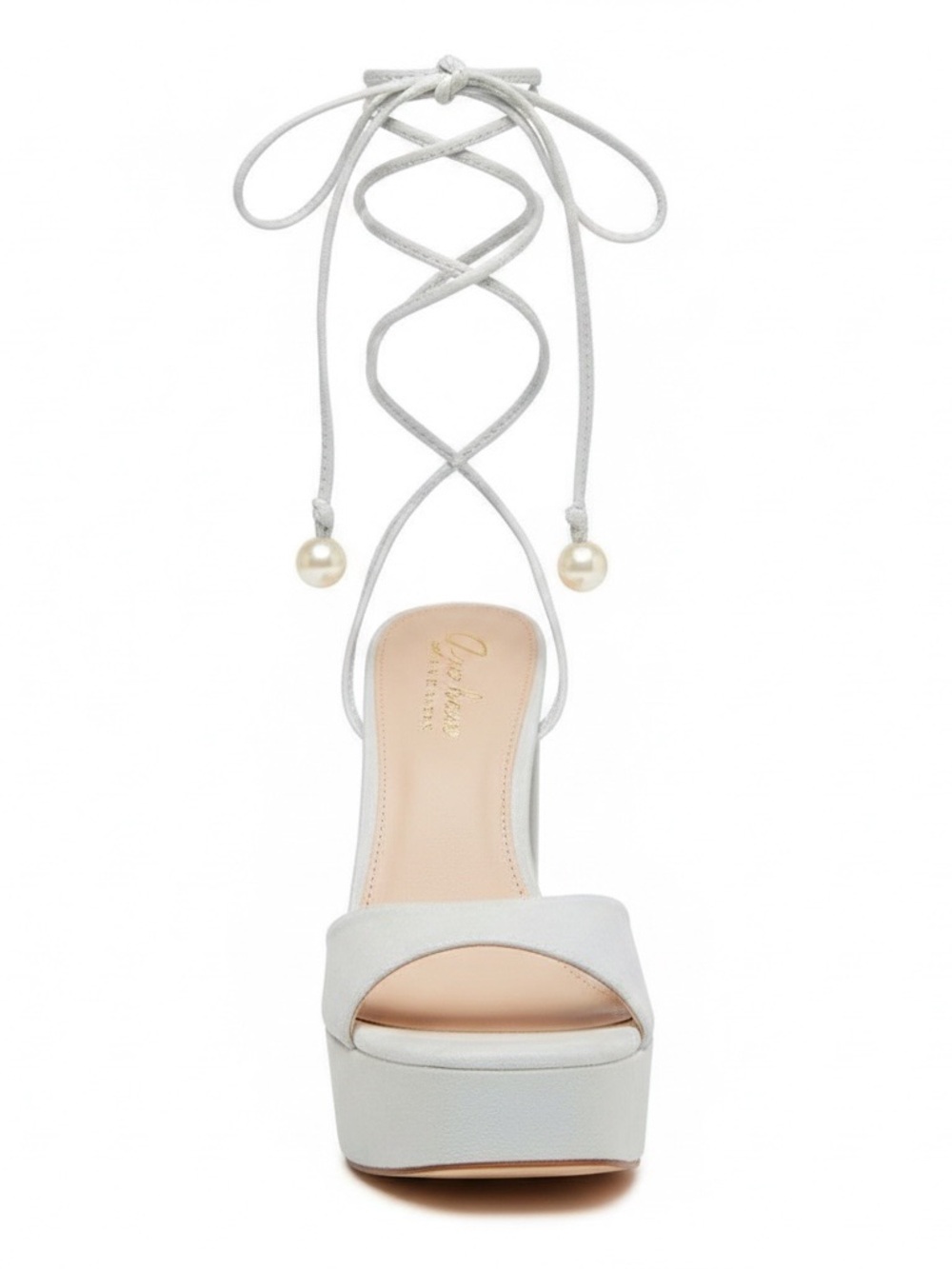 Lulu's White Lace-Up Platform Sandals - Picture 3 of 5